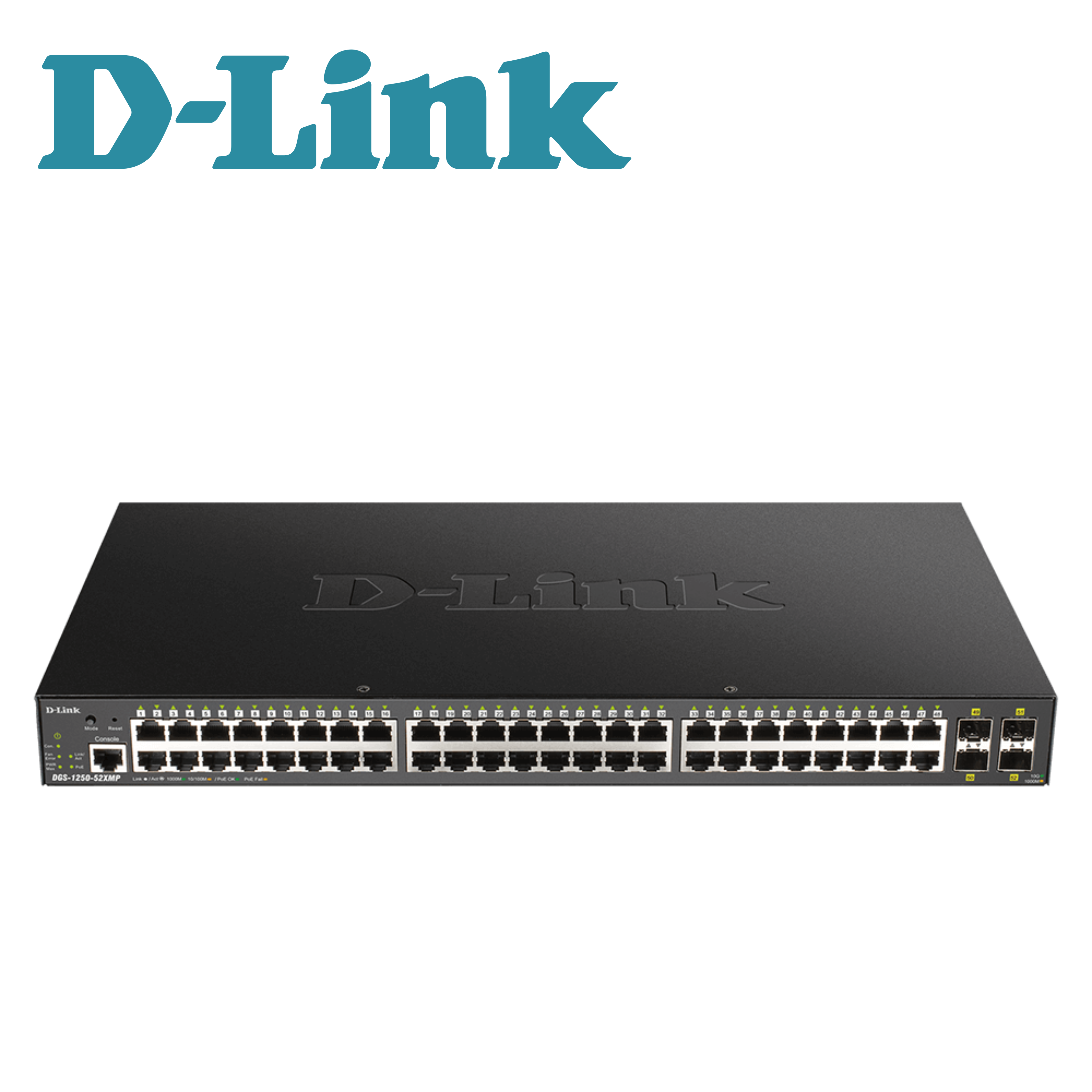 D-Link DGS-1250-XMP Series (28/52-Port 10-Gigabit Smart Managed PoE Switch)