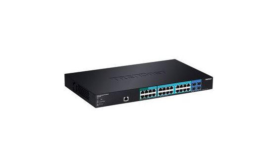 TRENDnet 28/48-Port Gigabit PoE + Managed Layer 2 Switch With 4 Shared SFP Slots (370W)