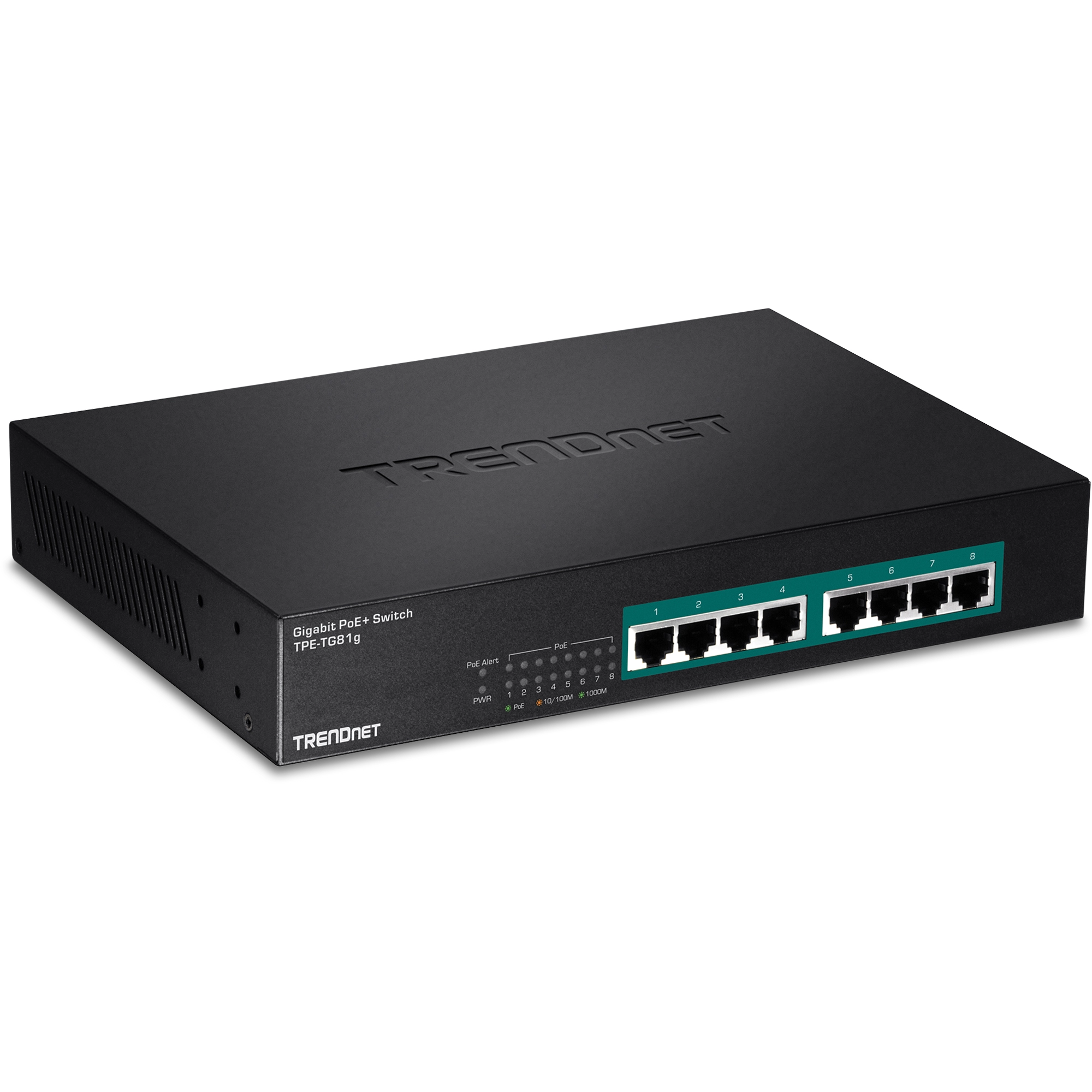 TRENDnet 8-Port Gigabit GREENnet PoE + Switch