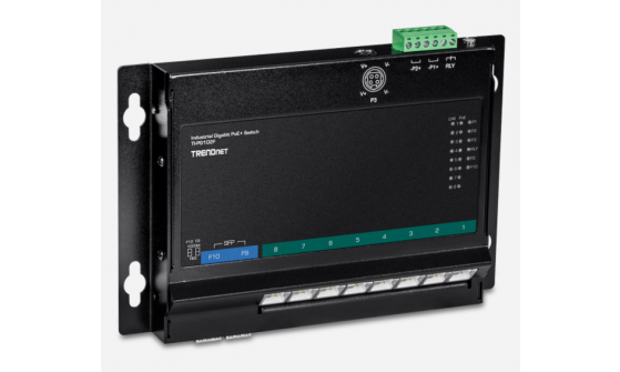 TRENDnet 5/6/8/10 Ports Industrial Gigabit PoE + Wall-Mounted Front Access Switch