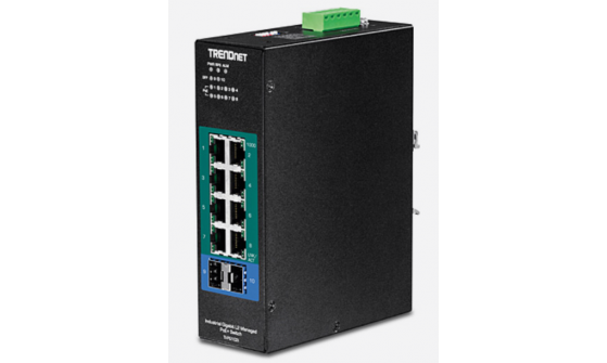 TRENDnet 6/10/12 Port Hardened Industrial Gigabit PoE + Layer 2 Managed DIN-Rail Switch