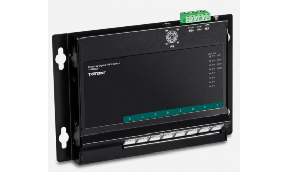 TRENDnet 5/6/8/10 Ports Industrial Gigabit PoE + Wall-Mounted Front Access Switch